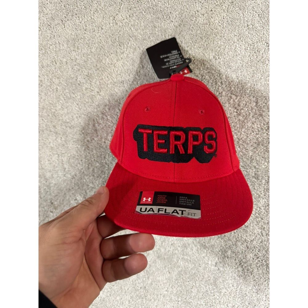 NEW‎ Maryland Terrapins Red Under Armour Snap Back Cap Hat Youth OS